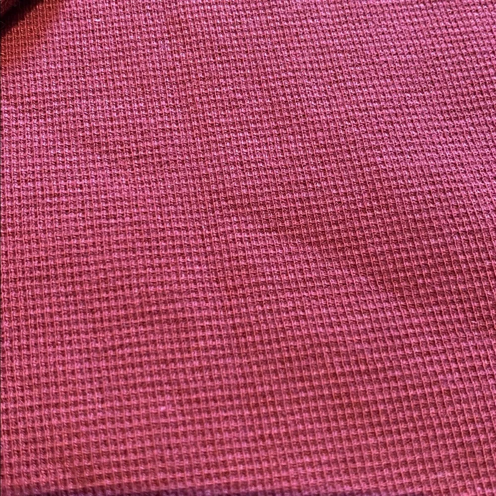 Banana Republic Waffle Knit L/S Polo Cherry Jam Fall 2024 Medium NWOT